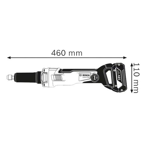 Meuleuse Droite 18v Ggs 18v-23 Lc Professional (sans Batterie Ni Chargeur) + Coffret L-boxx - Bosch