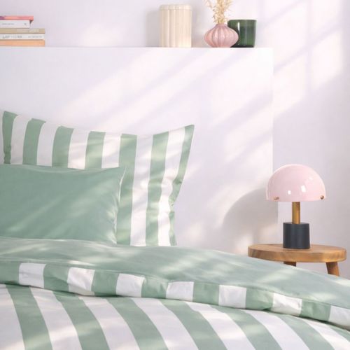 Parure De Lit En Percale De Coton Bio Vert Sauge 260x240