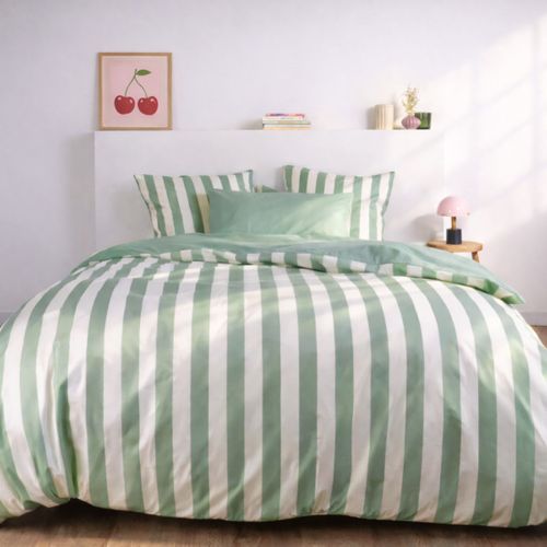 Parure De Lit En Percale De Coton Bio Vert Sauge 260x240