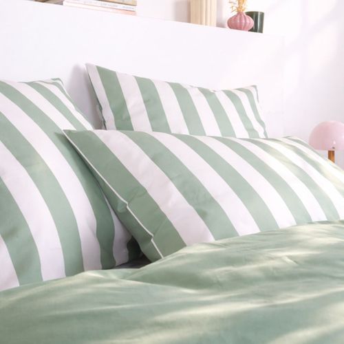 Parure De Lit En Percale De Coton Bio Vert Sauge 260x240