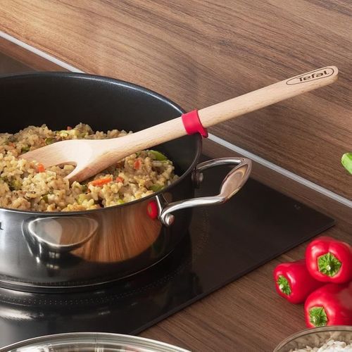 Tefal Ingenio Maryse En Bois De Hêtre Et Silicone Platinium 29,5 Cm K2304614
