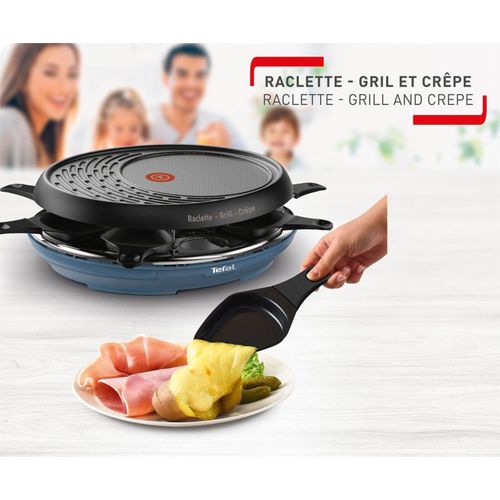 Appareil à raclette 8 Personnes Colormania Gril Crêpe Bleu Acier  - RE310401
