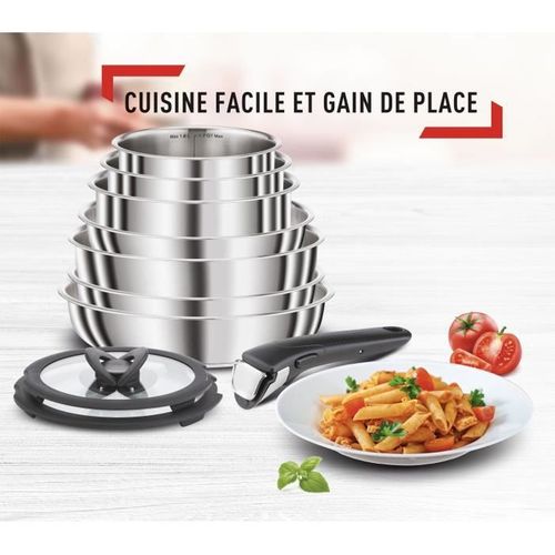 Batterie De Cuisine 20 Pieces Inox Induction, Poeles, Casseroles, Sauteuse, Couvercles, Spatules