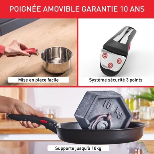 Poêles - Ingenio Easy Plus - 24/28 Cm - Antiadhésif - Compatible Lave-vaisselle
