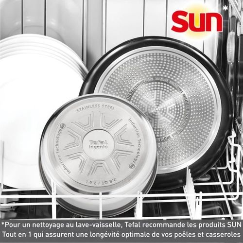 Lot De 3 Casseroles Tefal Ingenio Emotion 16/18/20 Cm + Poignée Amovible, Acier Inoxydable