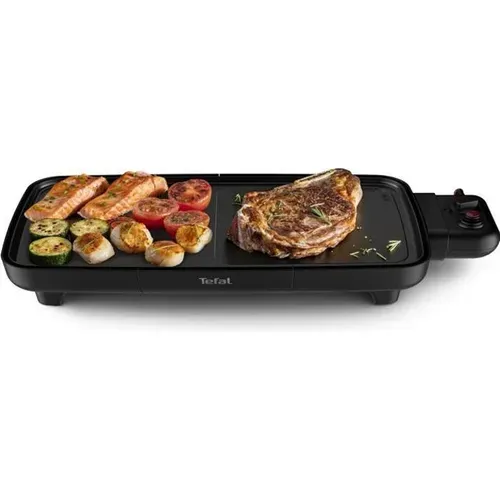Plancha Électrique Booster, Chauffe Rapide, Deux Zones Cuisson, Thermostat, Large Surface - Cb642810