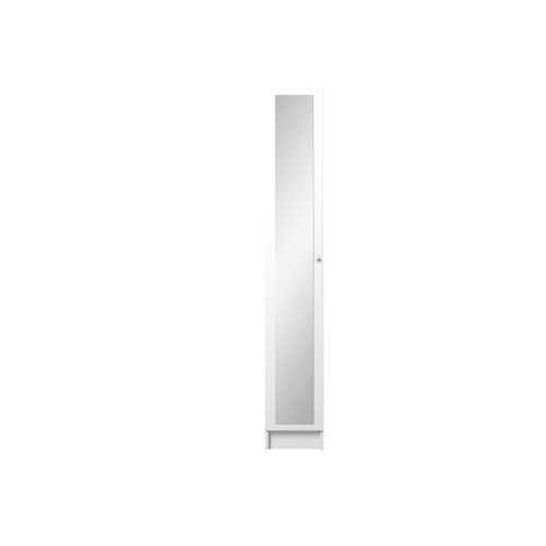 Colonne de salle de bain porte miroir FLASH II blanc vue de face