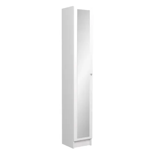 Colonne de salle de bain porte miroir FLASH II blanc vue 3/4