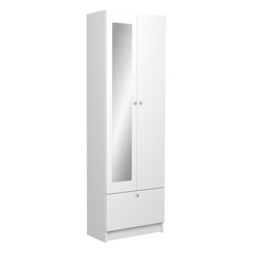 Colonne de salle de bain 2 portes FLASH II blanc vue 3/4