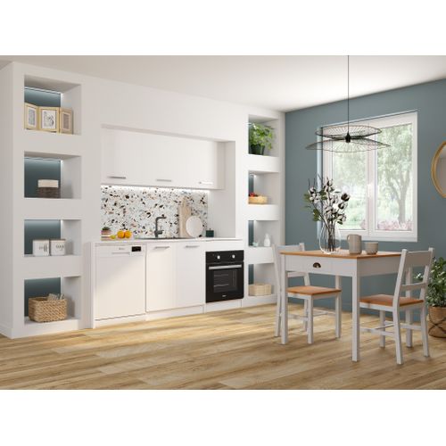 Haut 60 cm 1 porte UNO blanc mat