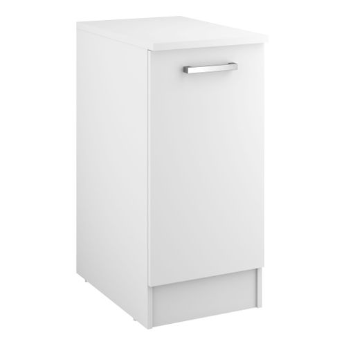 Bas 40 cm 1 porte UNO blanc mat