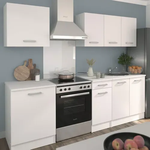 Bas 40 cm 1 porte 1 tiroir UNO blanc mat