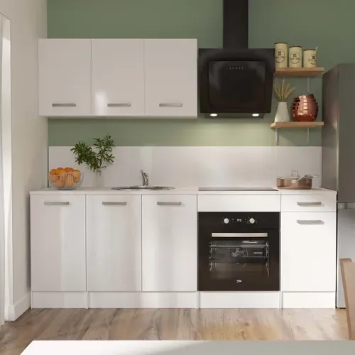 Bas 40 cm 1 porte 1 tiroir UNO blanc mat