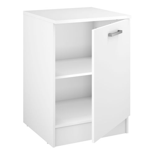 Bas 60 cm 1 porte UNO blanc mat
