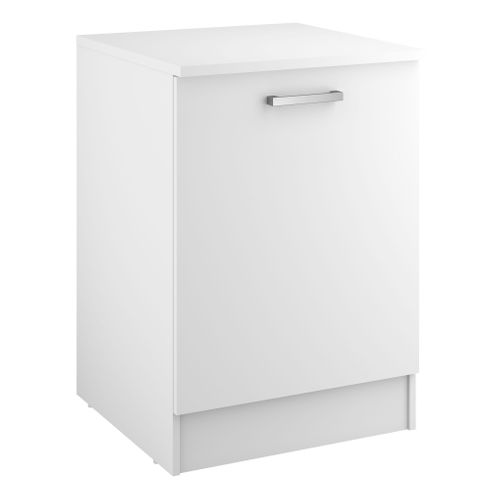 Bas 60 cm 1 porte UNO blanc mat