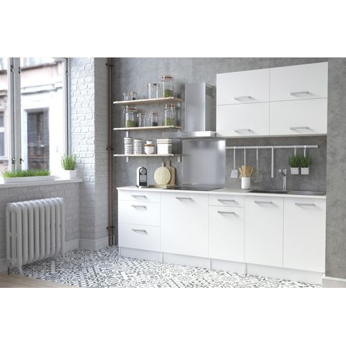 Bas 60 cm casserolier UNO blanc mat