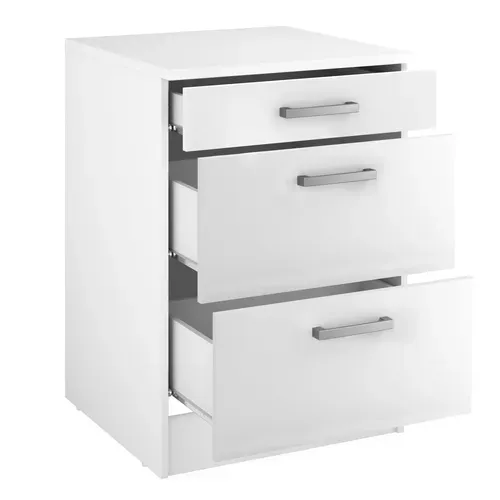 Bas 60 cm casserolier UNO blanc mat