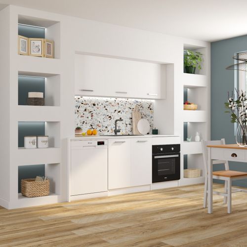 Bas four 60 cm UNO blanc mat vue d'ambiance 1