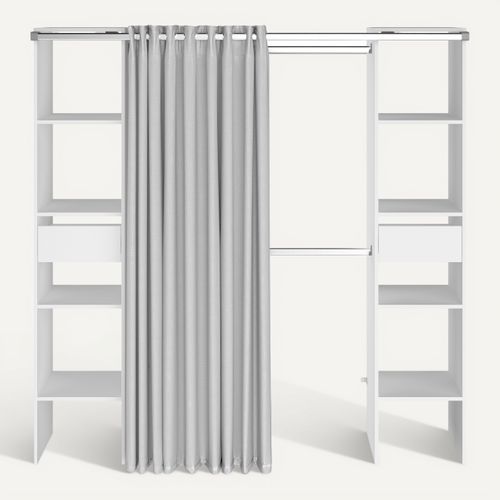 Kit dressing 2 colonnes BALT L, 180 cm blanc vue de face