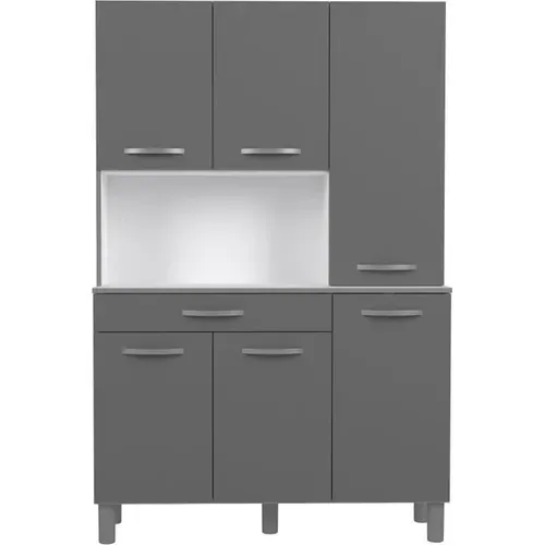 Buffet ESSENTIEL gris brillant vue détaillée