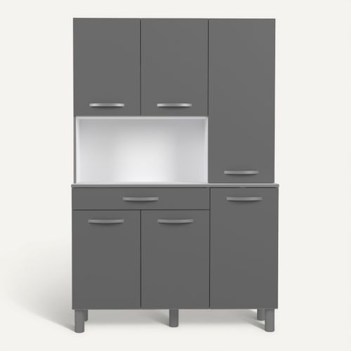 Buffet ESSENTIEL gris brillant vue de face