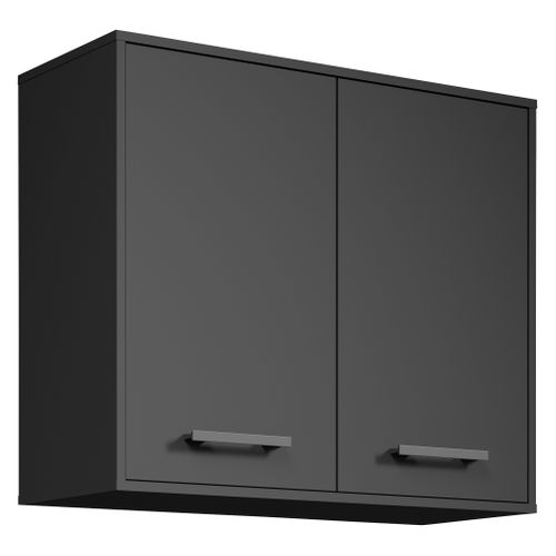 Haut 80  cm 2 portes ONYX noir vue 3/4