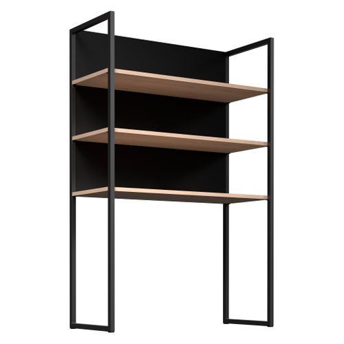 Haut 80 cm métal ONYX noir vue 3/4