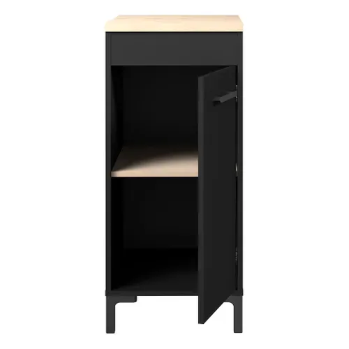 Bas 40 cm 1 porte ONYX noir