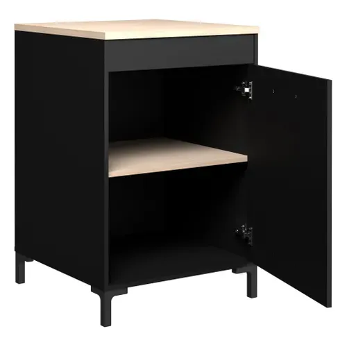 Bas 60 cm 1 porte ONYX noir