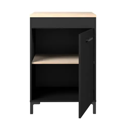 Bas 60 cm 1 porte ONYX noir