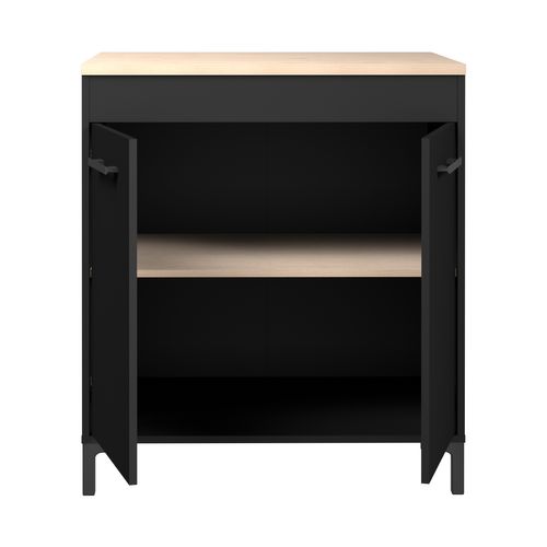 Bas 80 cm 2 portes ONYX noir