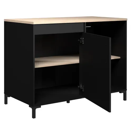 Bas 120 cm angle ONYX noir