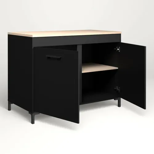 Bas 120 cm 2 portes ONYX noir