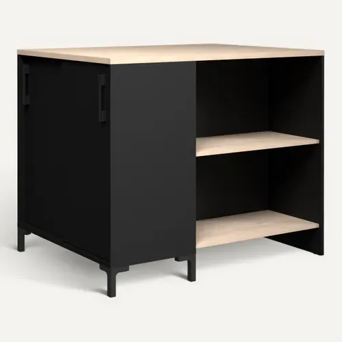 Bas ilot 110 2 portes ONYX noir