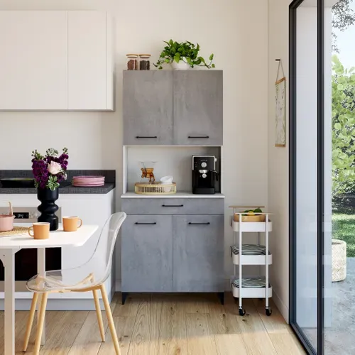 Buffet MALICE béton gris vue d'ambiance 1