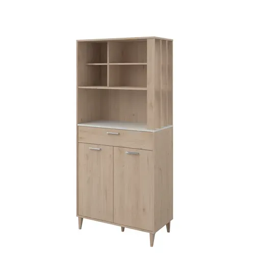 Buffet GALA décor imitation chêne vue de profil