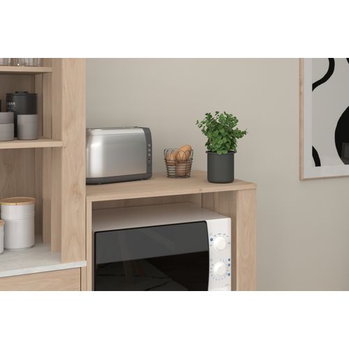 Buffet mi-haut GALA décor imitation chêne vue détaillée