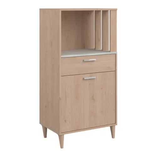 Buffet mi-haut GALA décor imitation chêne vue 3/4