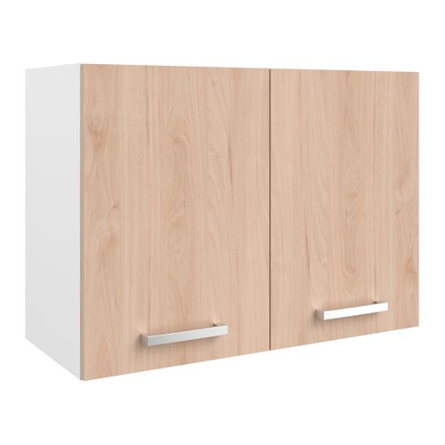Haut 80 cm 2 portes UNO chêne vue 3/4