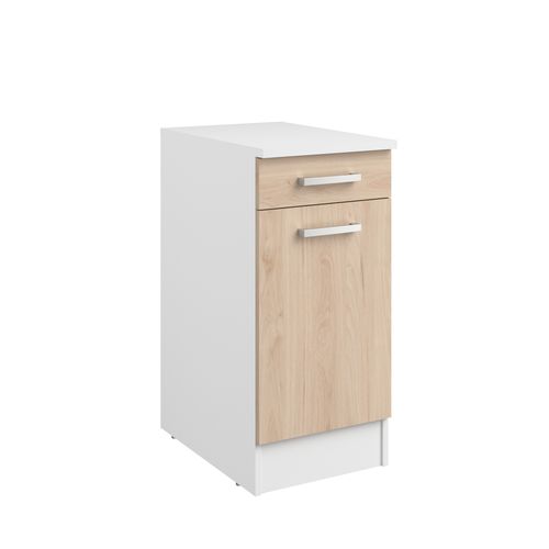 Bas 40 cm 1 tiroir 1 porte UNO chêne
