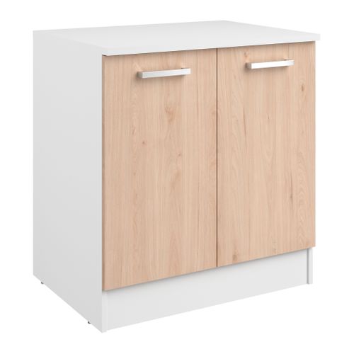 Bas 80 cm 2 portes UNO chêne