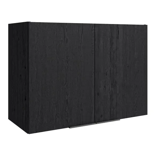 Haut 80 cm 2 portes ANNA chêne noir