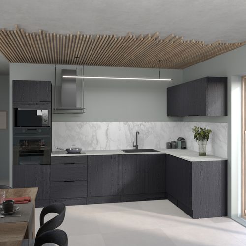 Armoire four ANNA chêne noir vue d'ambiance 1