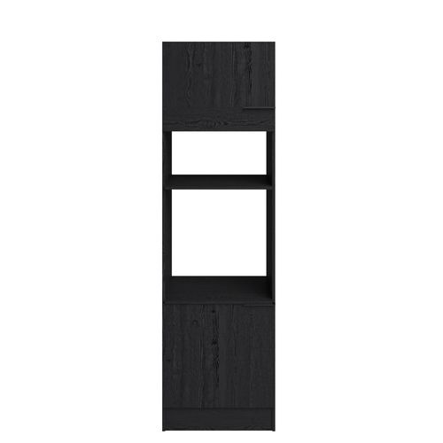 Armoire four ANNA chêne noir vue de face