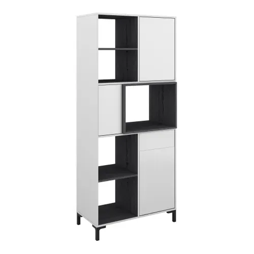 Buffet 80 cm 3 portes MALO blanc et cabezone vue 3/4