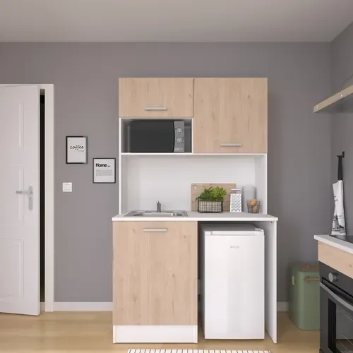 Kitchenette 120 cm UNO chêne