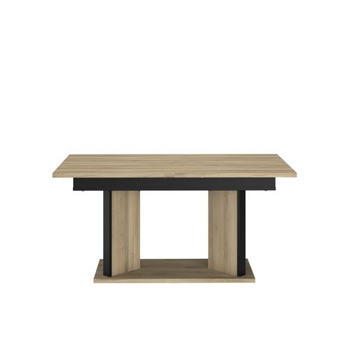Table extensible L160-200 cm OSTARA imitation chêne et noir