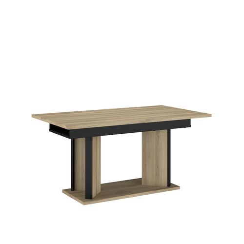Table extensible L160-200 cm OSTARA imitation chêne et noir