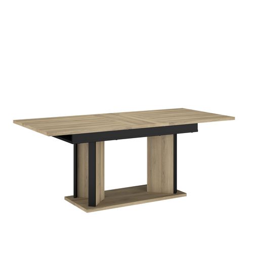 Table extensible L160-200 cm OSTARA imitation chêne et noir