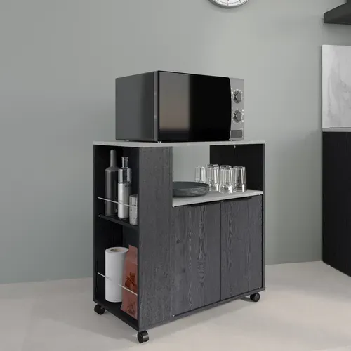 Desserte ANNA chêne noir vue d'ambiance 1